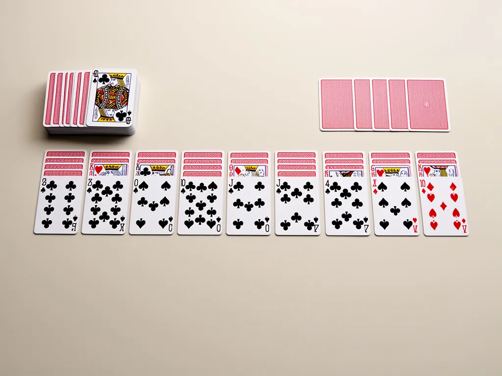 spider solitaire setup layout